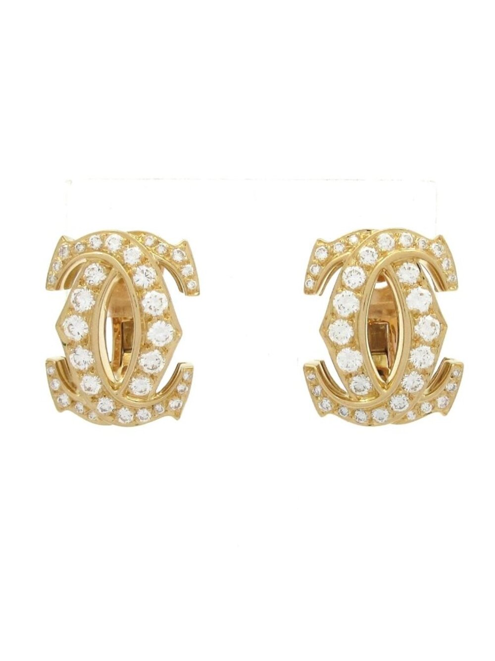 Cartier Earrings Penelope 18K Yellow Gold Diamond Pave